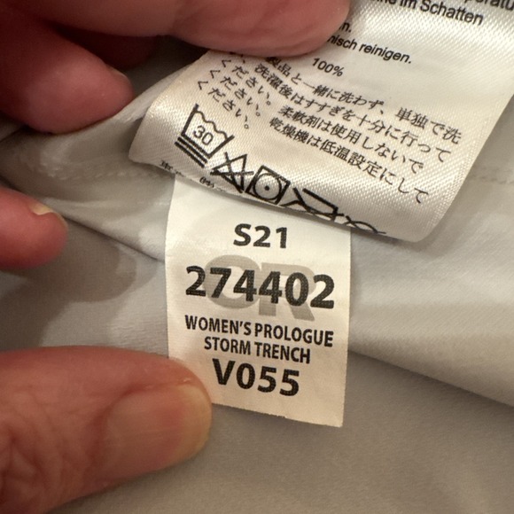 Outdoor Research Prologue Storm Trench Jacket Women's Large Blue Hooded Rain - Picture 11 of 14